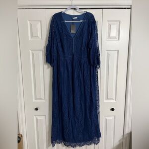 Navy Lace Maxi Dress